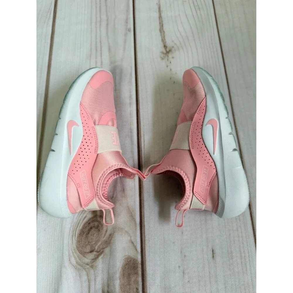 Nike Girls Pink Flex Runner Slip On Tennis Shoes Size 2.5 Pink